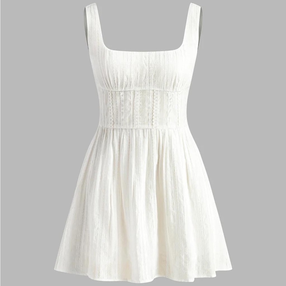 NWT Bundle Commence Cotton Blend Red and White Sleeveless Sundress Duo Size XS
